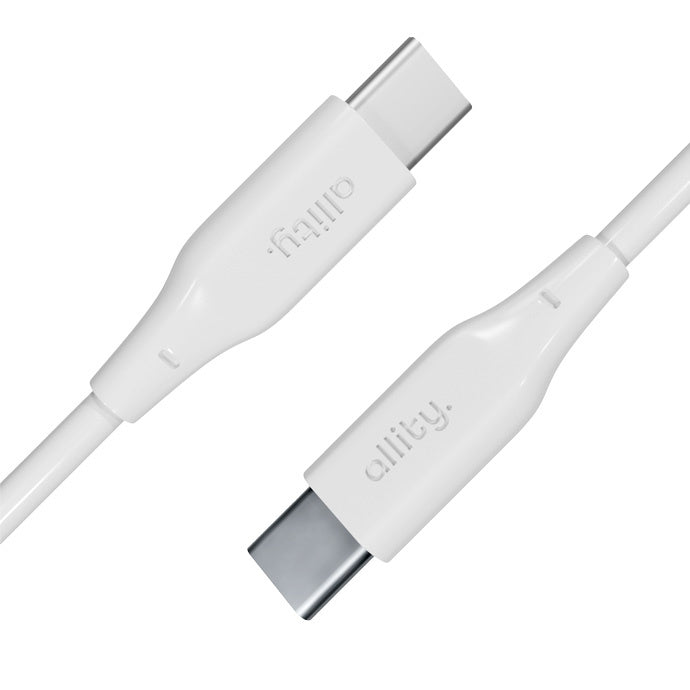 USB-C Data- en Oplaadkabel - USB-C Allity. AUC-02, 100W, 2m, Wit