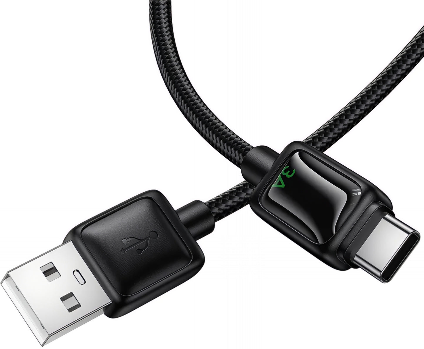 USB-A - USB-C Data- en Oplaadkabel HOCO U146, 36W, 1.2m, Zwart