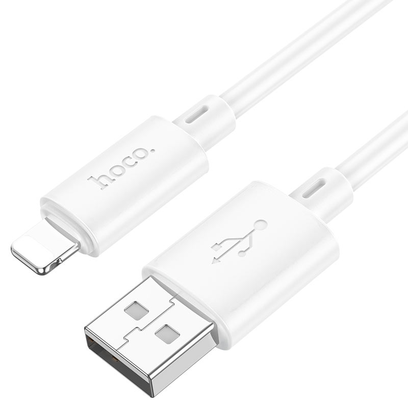 USB-A - Lightning HOCO X88 Gegevens- en Oplaadkabel, 18W, 2m, Wit