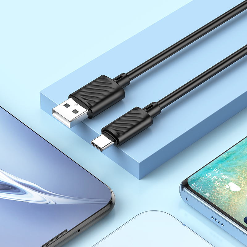 USB-A naar USB-C datakabel en oplaadkabel HOCO X88, 18W, 2m, Zwart