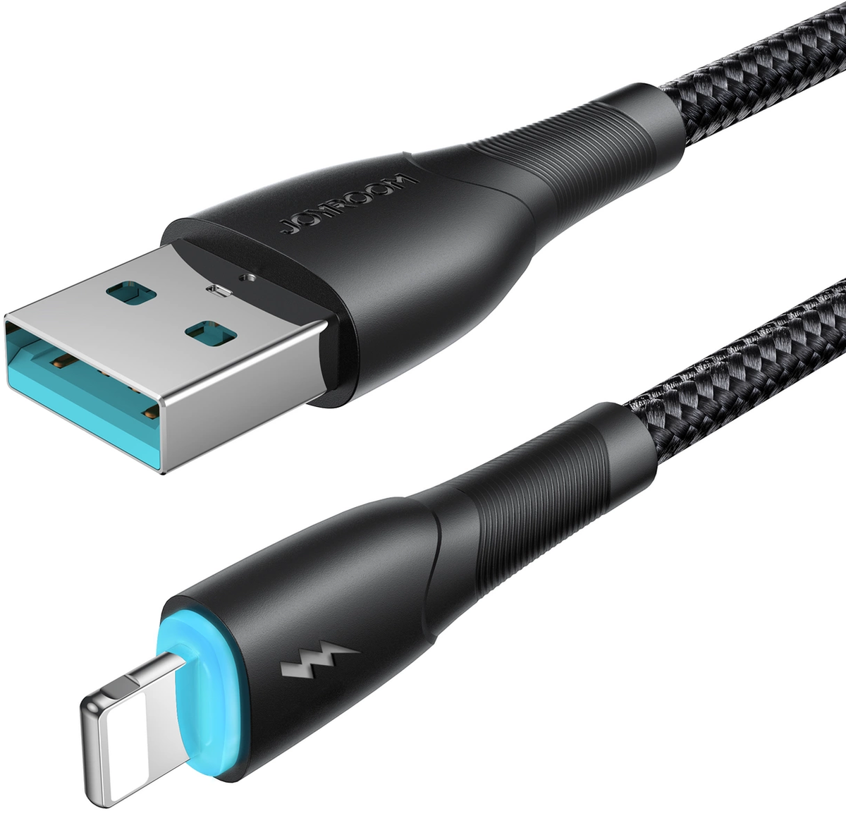 Joyroom S-A32 USB-A-naar-Lightning-kabel voor gegevensoverdracht en opladen, 18 W, 1 m, zwart