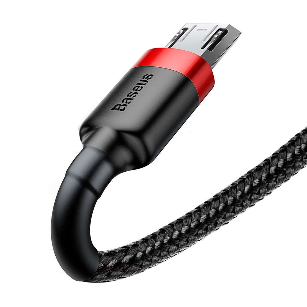 USB-A naar microUSB Data- en Oplaadkabel Baseus Cafule, 18W, 1m, Rood CAMKLF-B91