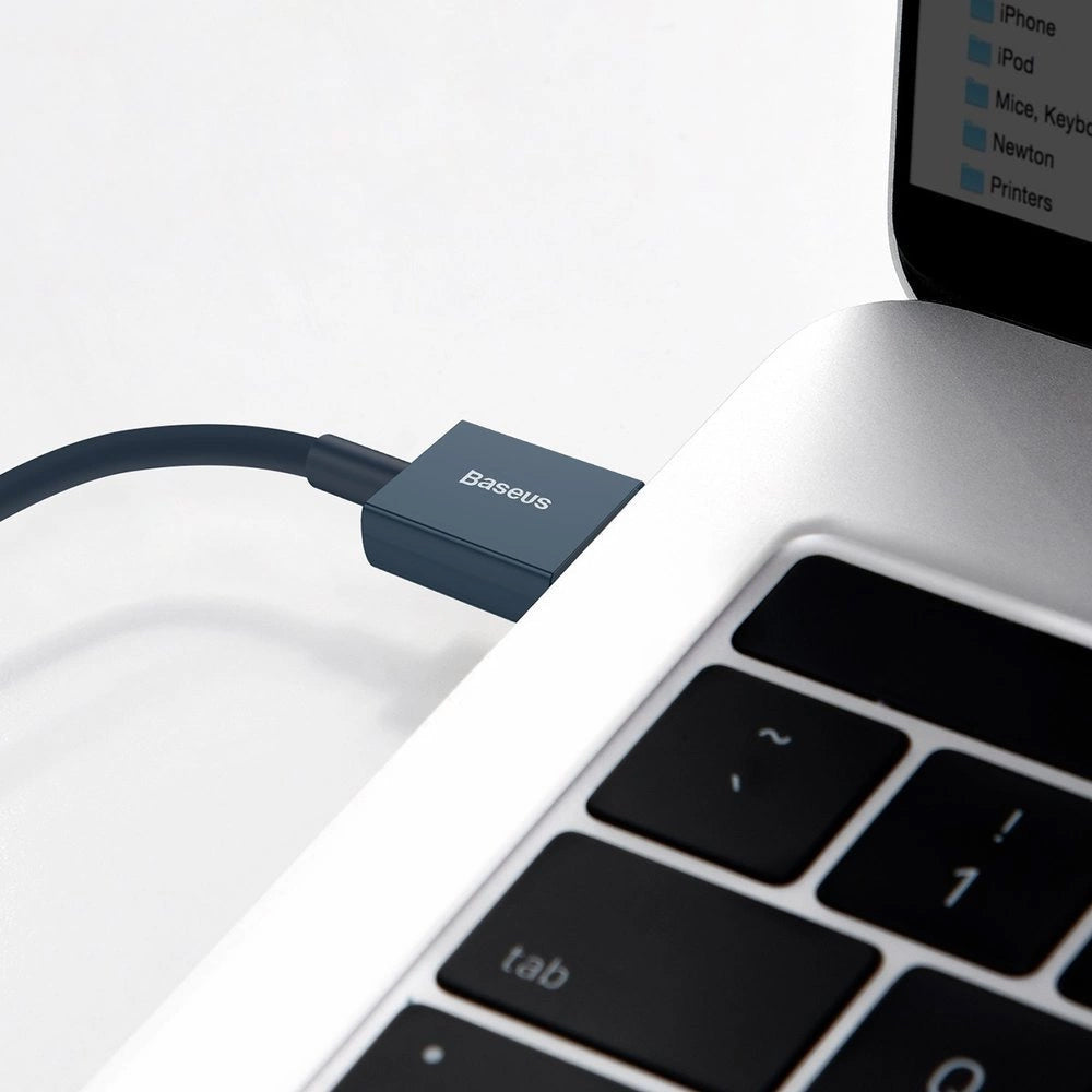 Gegevens- en oplaadkabel USB-A - Lightning Baseus Superior Series, 20W, 1m, Blauw CALYS-A03