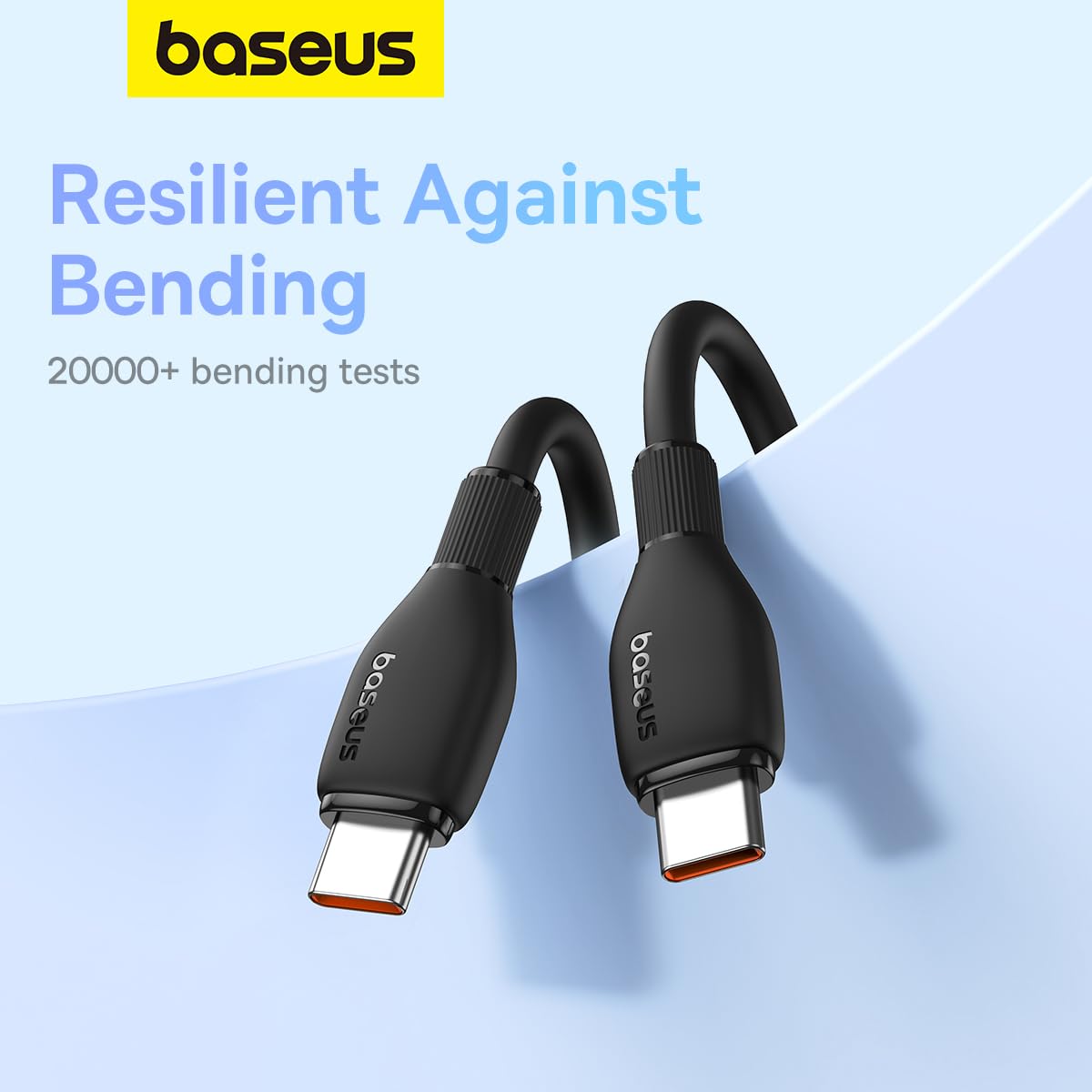 Data- en Oplaadkabel USB-C - USB-C Baseus Pudding, 100W, 1.2m, Zwart P10355702111-00