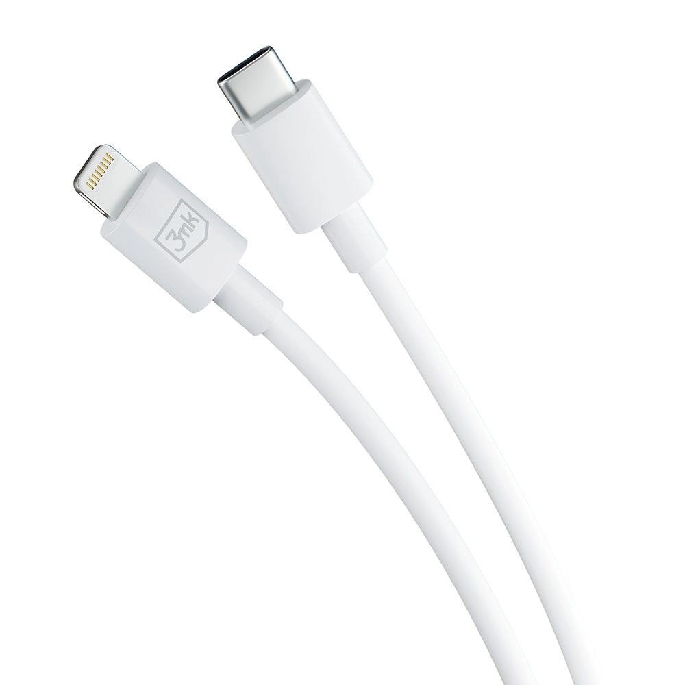 USB-C - Lightning 3MK Hyper Data- en Oplaadkabel, 20W, 1,2m, Wit