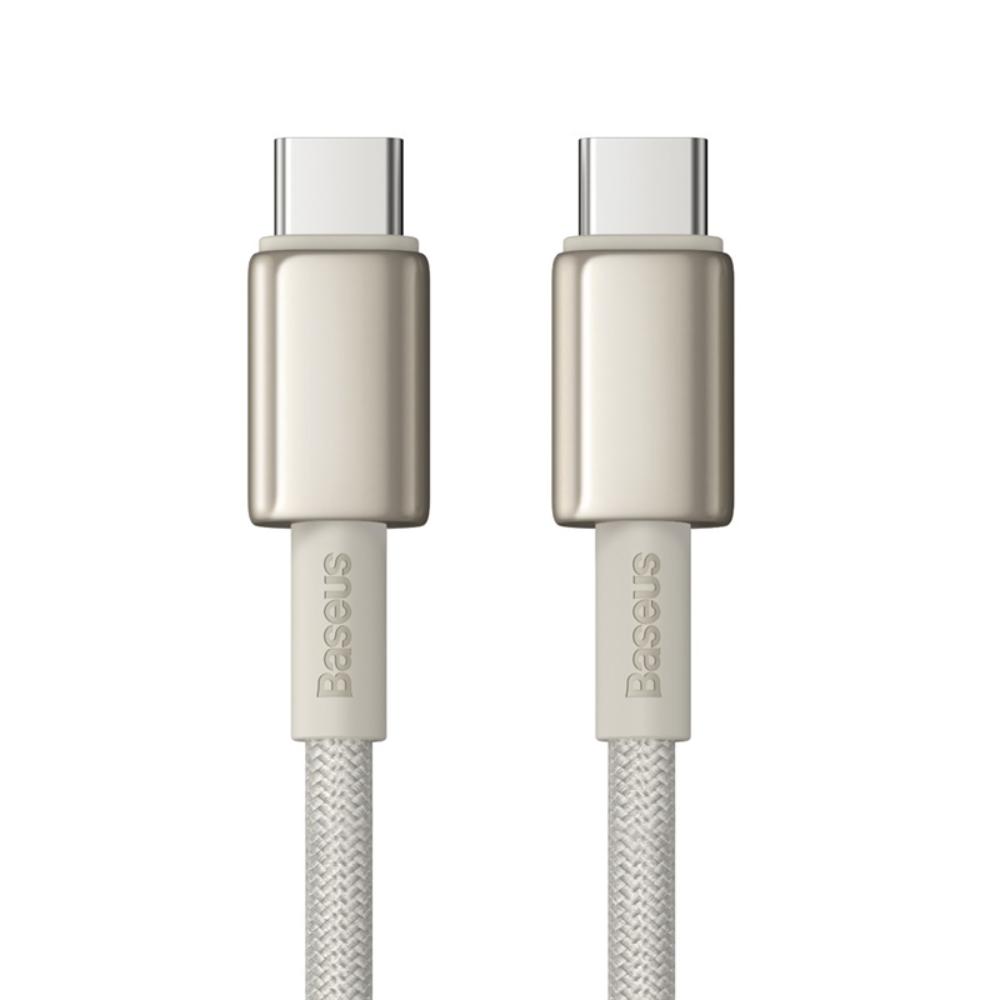 USB-C Data- en Oplaadkabel - USB-C Baseus Tungsten Gold, 100W, 1m, Goud P10319800G21-00