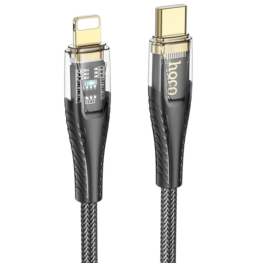 USB-C - Lightning Data- en Oplaadkabel HOCO U121, 27W, 1.2m, Zwart