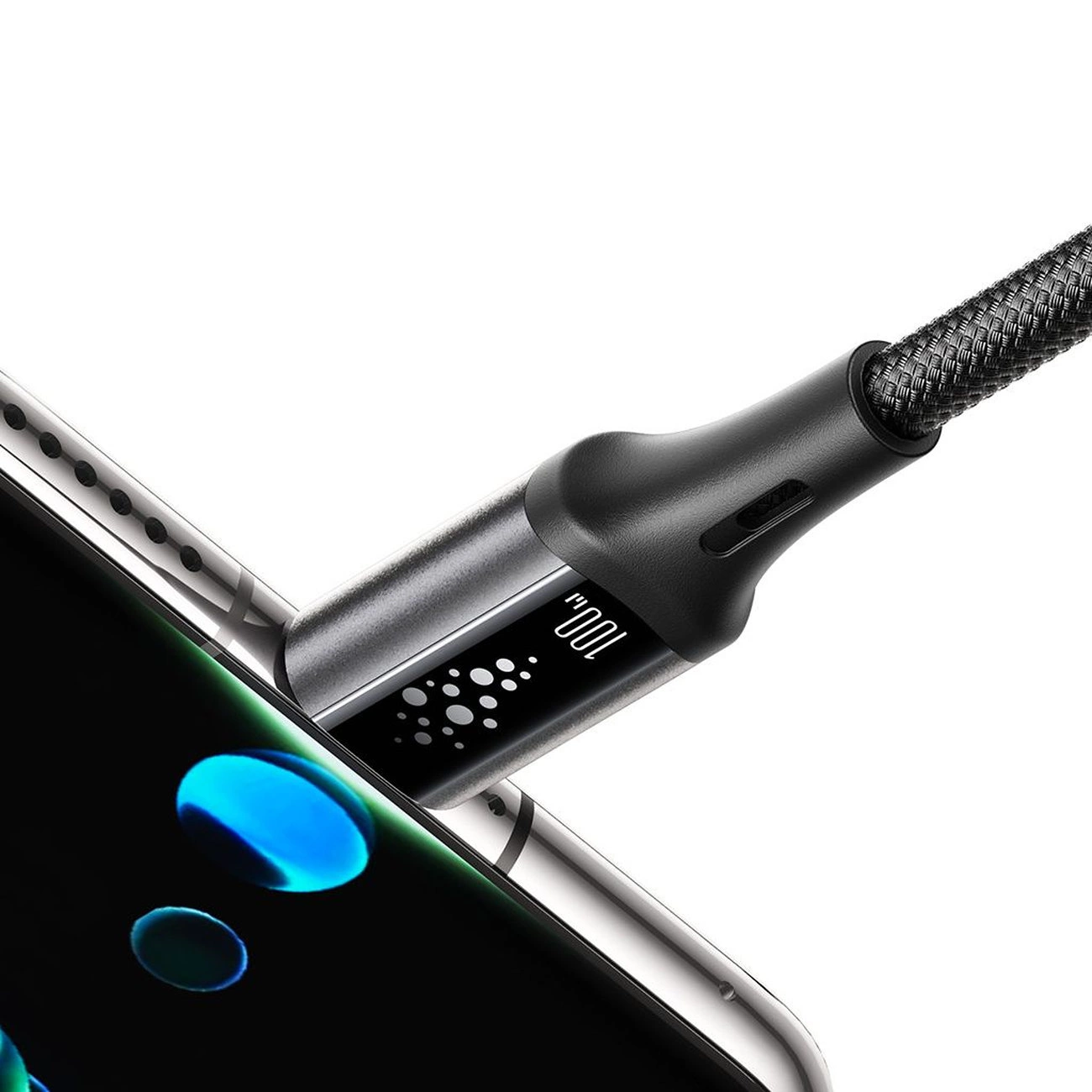 USB-C Data- en Oplaadkabel - USB-C Joyroom S-A60 StarTalk, 100W, 1.2m, Zwart