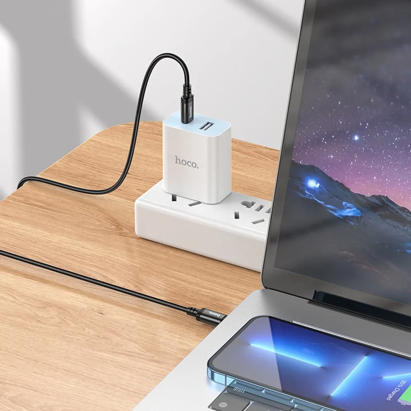 USB-C Data- en Oplaadkabel - USB-C HOCO X91, 60W, 3m, Zwart