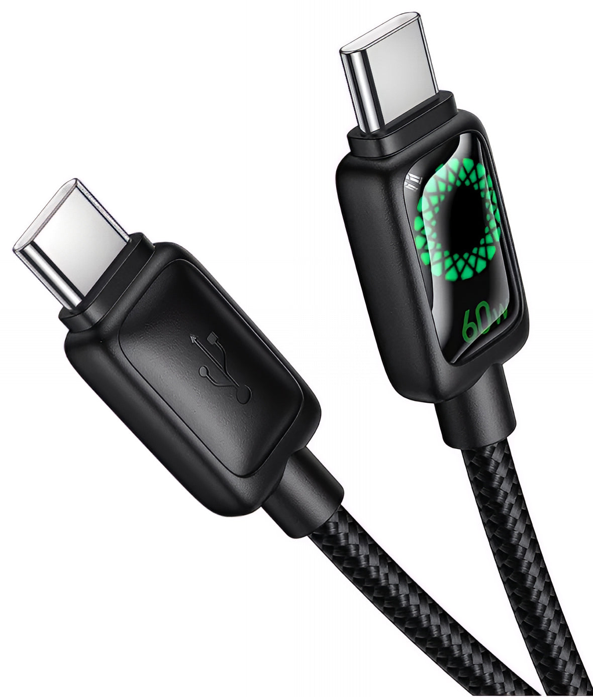 USB-C Data- en Oplaadkabel - USB-C HOCO U146, 60W, 1.2m, Zwart