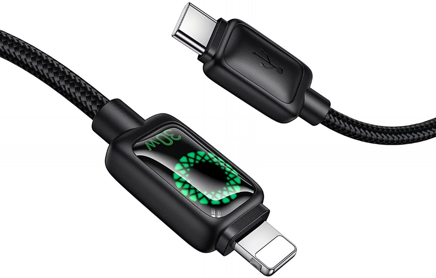 USB-C - Lightning Data en Oplaadkabel HOCO U146, 30W, 1.2m, Zwart