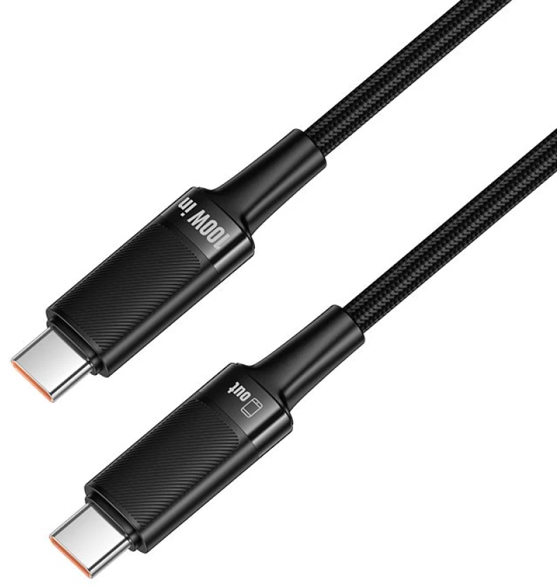 USB-C Data- en Oplaadkabel - USB-C HOCO U153 Extreme, 100W, 1,2m, Zwart