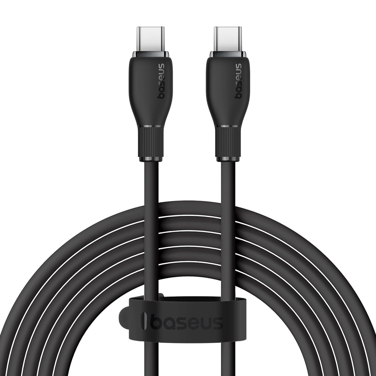 Data- en Oplaadkabel USB-C - USB-C Baseus Pudding, 100W, 1.2m, Zwart P10355702111-00