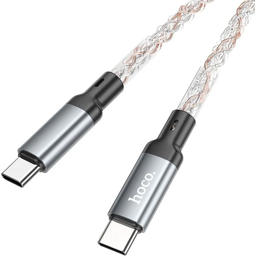 USB-C Data en Oplaadkabel - USB-C HOCO U112, 60W, 1m, Gri