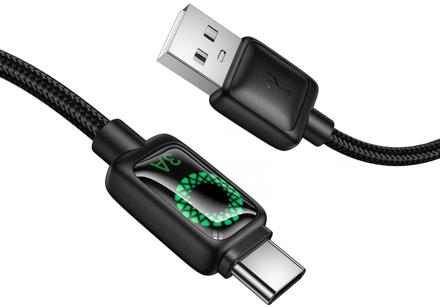 USB-A - USB-C Data- en Oplaadkabel HOCO U146, 36W, 1.2m, Zwart
