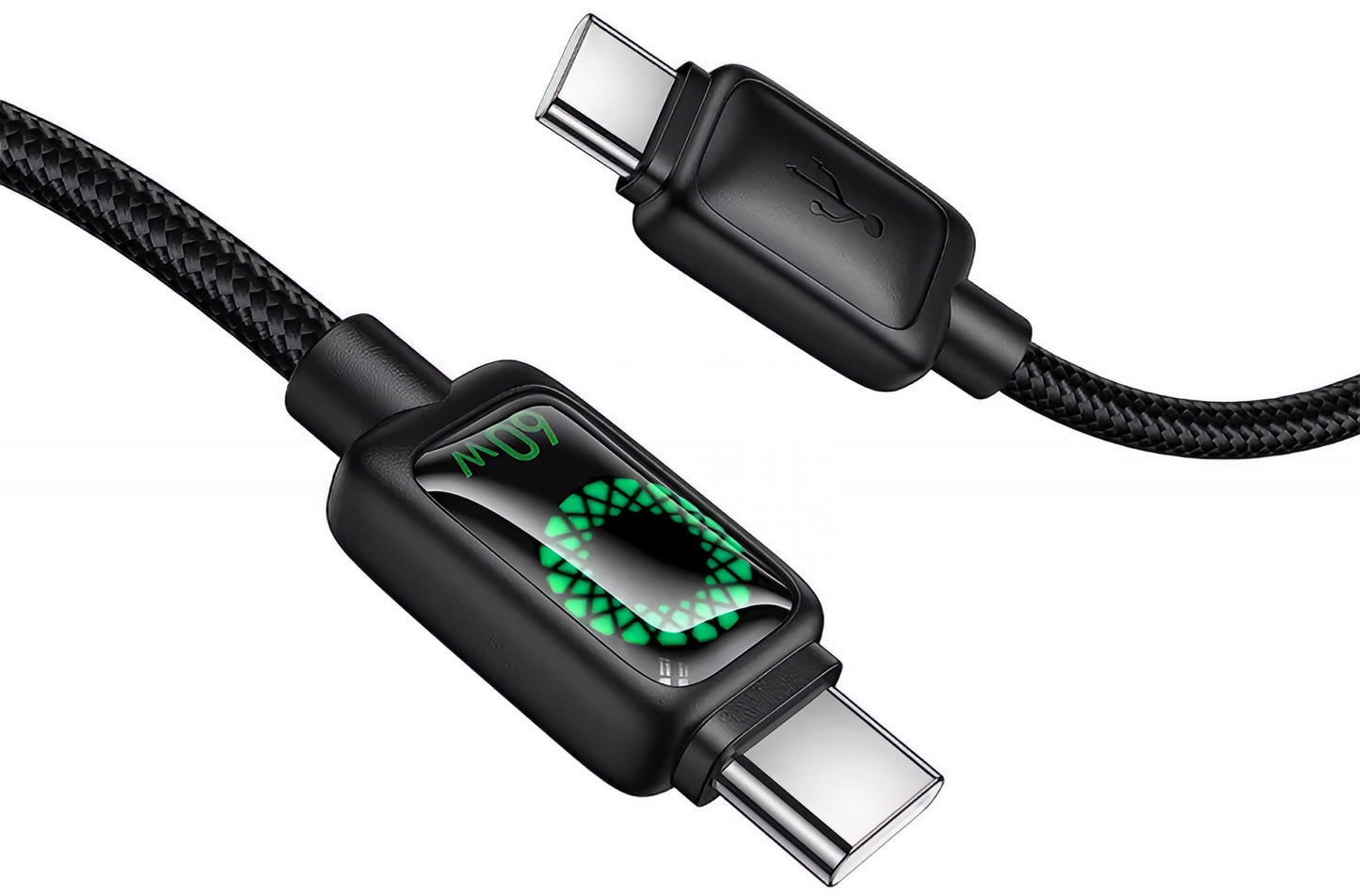 USB-C Data- en Oplaadkabel - USB-C HOCO U146, 60W, 1.2m, Zwart