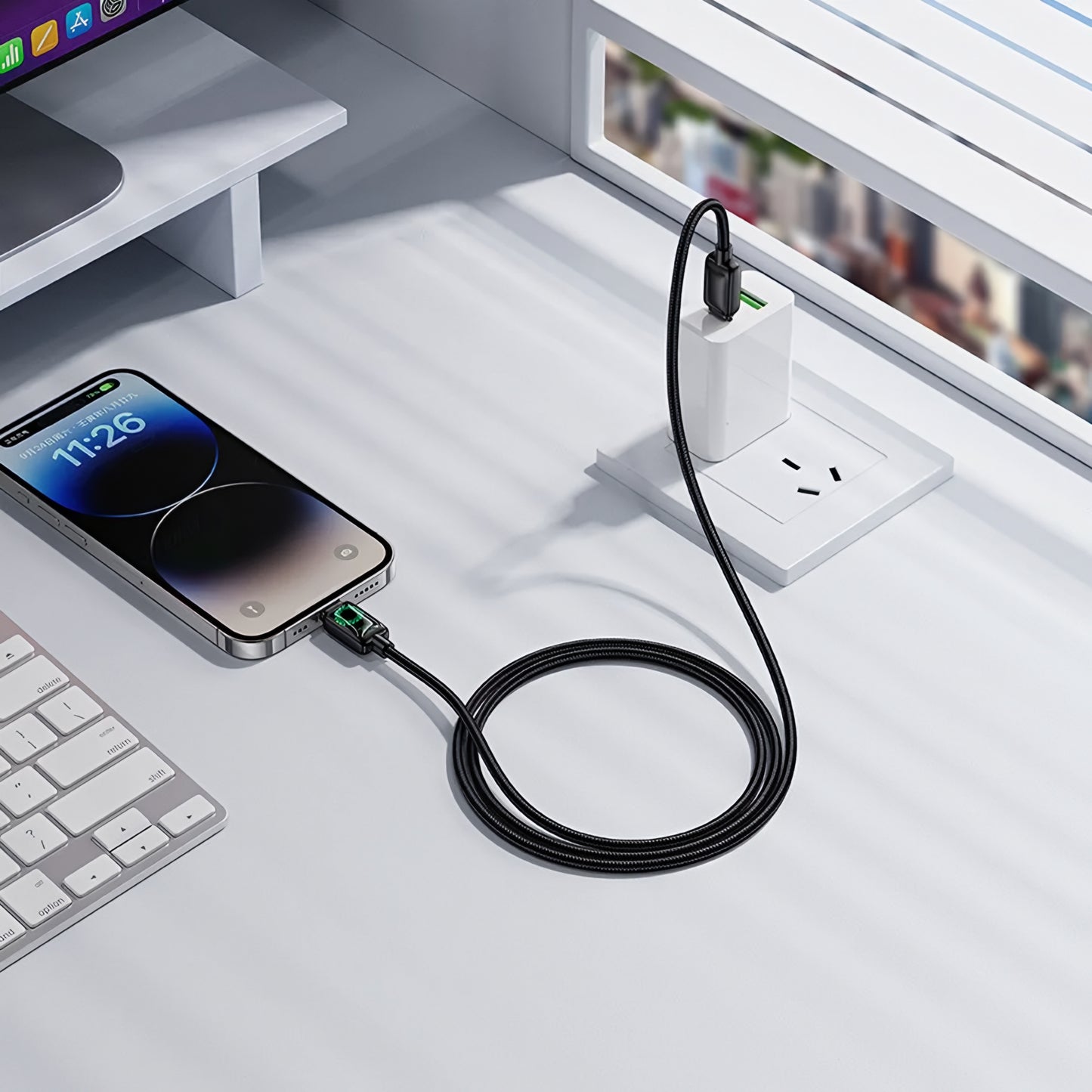 USB-C - Lightning Data en Oplaadkabel HOCO U146, 30W, 1.2m, Zwart
