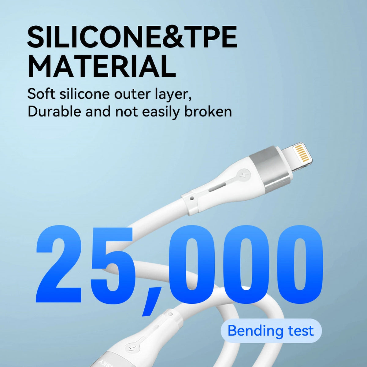 USB-C to Lightning Data and Charging Cable WZK WSTCL1, 27W, 1m, White
