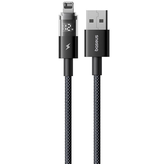 Data- en Oplaadkabel USB-A - Lightning Baseus Display 2, 18W, 2m, Zwart P10382700121-01