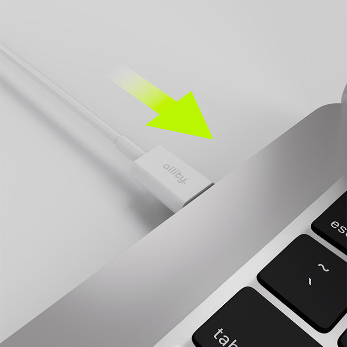 USB-C Data- en Oplaadkabel - USB-C Allity. AUC-03, 100W, 2m, Wit