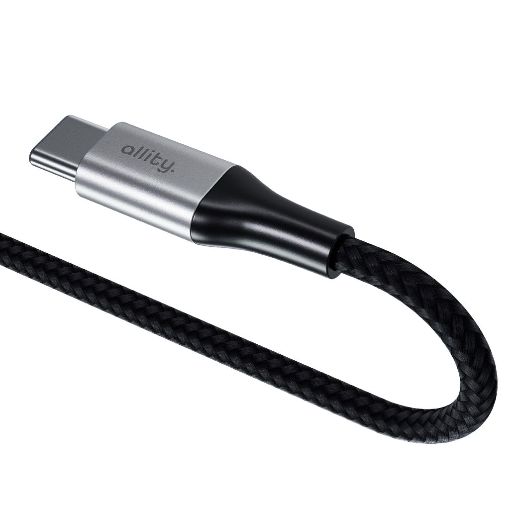 USB-C Data- en Oplaadkabel - USB-C Allity. AUC-01, 100W, 2m, Zwart