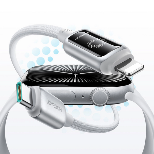 USB-C - Lightning Joyroom S-A55 StarFlight Display Data- en Oplaadkabel, 30W, 1.2m, Wit