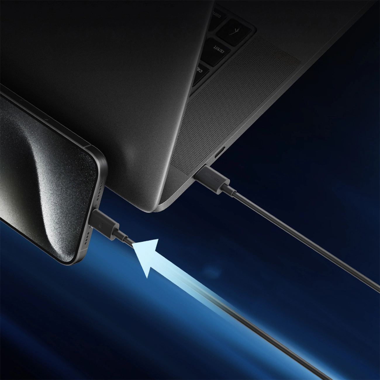 USB-C Data- en Oplaadkabel - USB-C Cuktech, 240W, 1.5m, Zwart CKCTC615NCBK