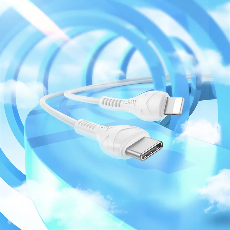 USB-C - Lightning Data- en Oplaadkabel HOCO X37, 27W, 1m, Wit