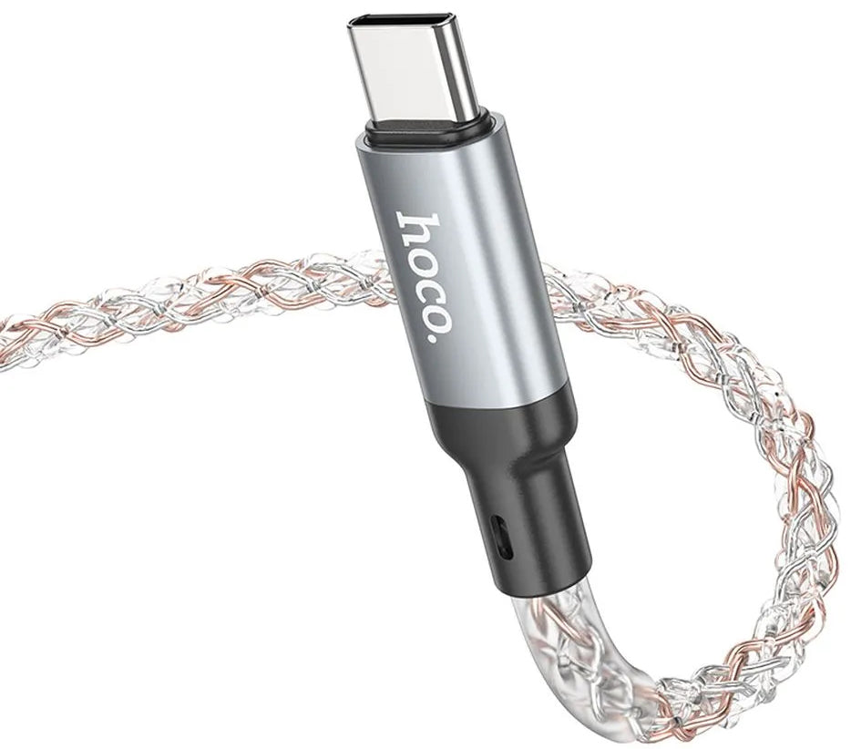 USB-C Data en Oplaadkabel - USB-C HOCO U112, 60W, 1m, Gri