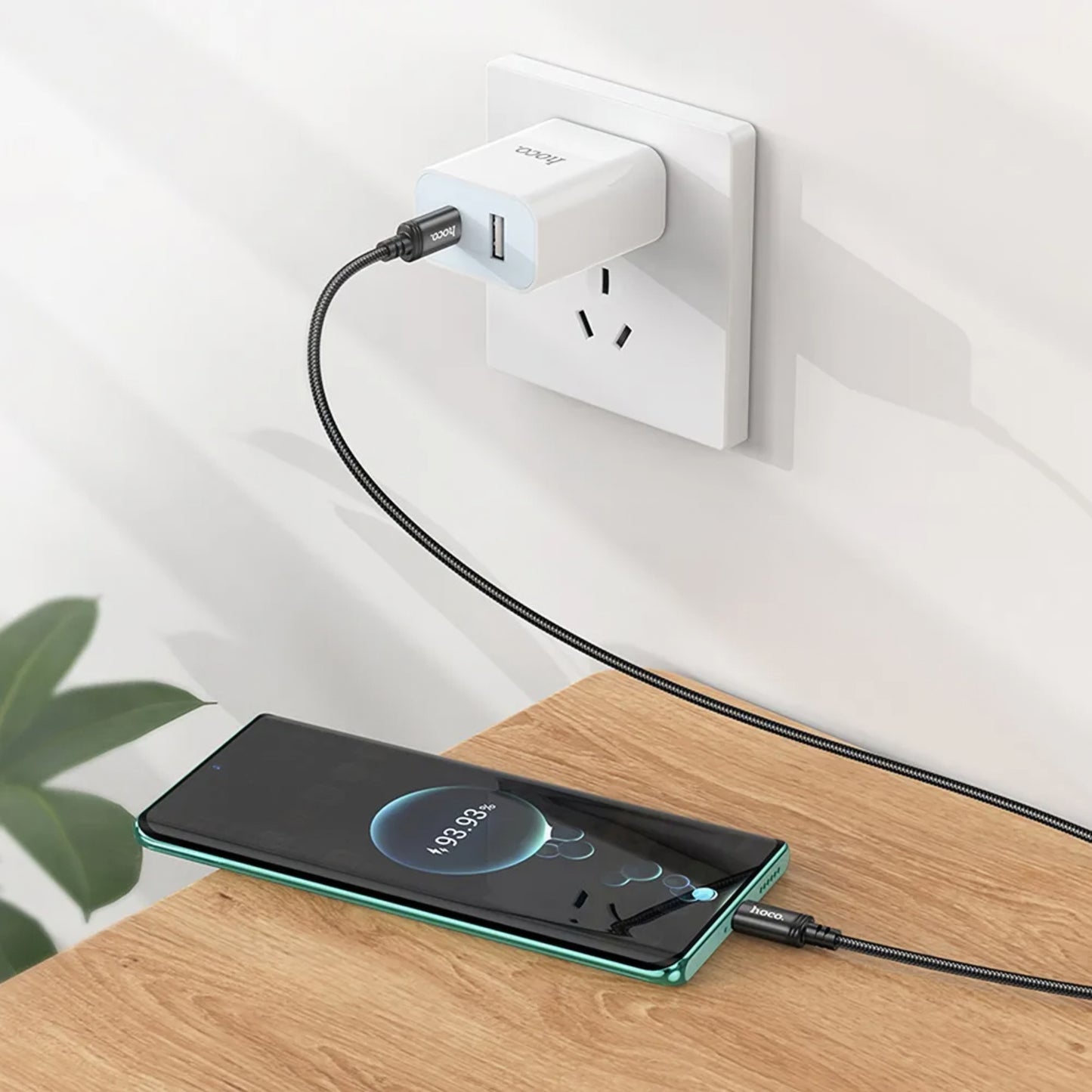 USB-C Data- en Oplaadkabel - USB-C HOCO X91, 60W, 3m, Zwart