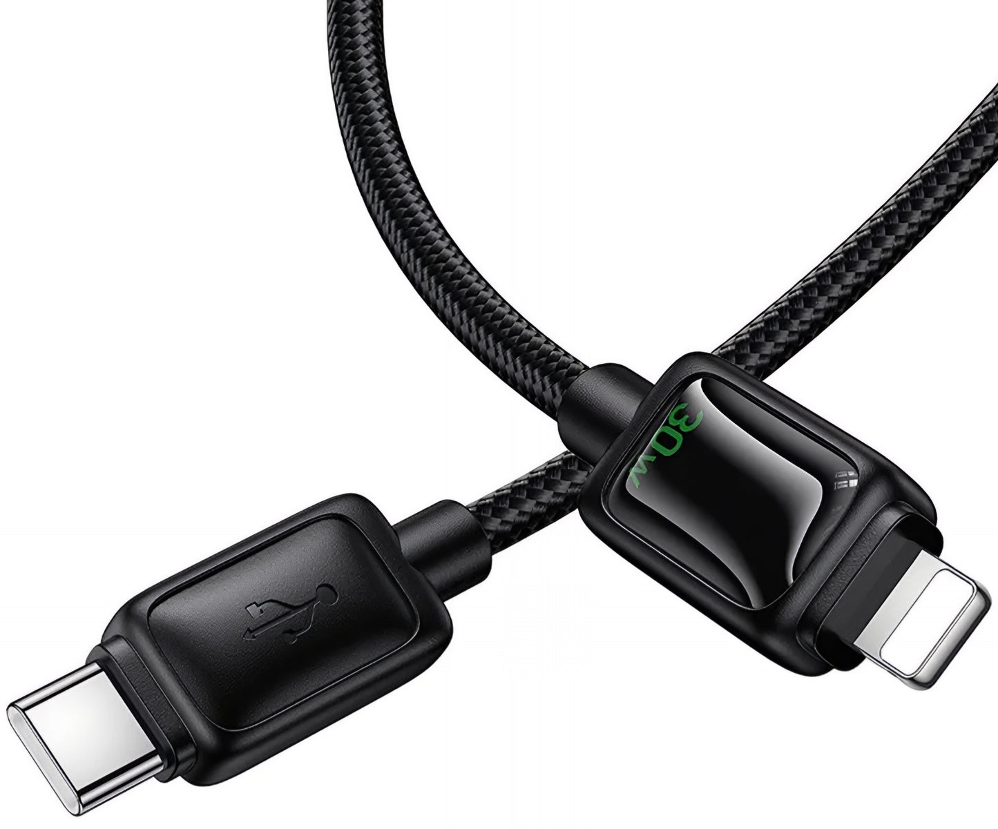 USB-C - Lightning Data en Oplaadkabel HOCO U146, 30W, 1.2m, Zwart