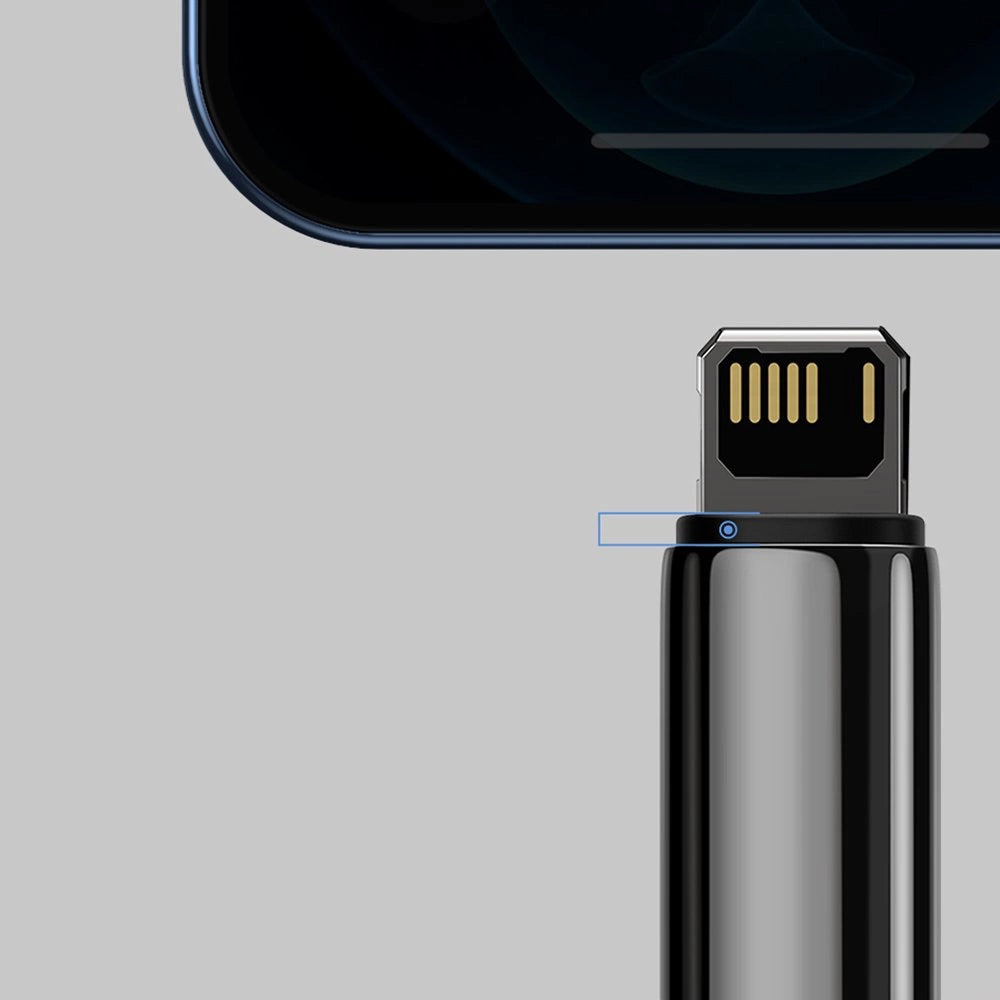 Gegevens- en oplaadkabel USB-A - Lightning Baseus Tungsten Gold, 20W, 1m, Zwart CALWJ-01