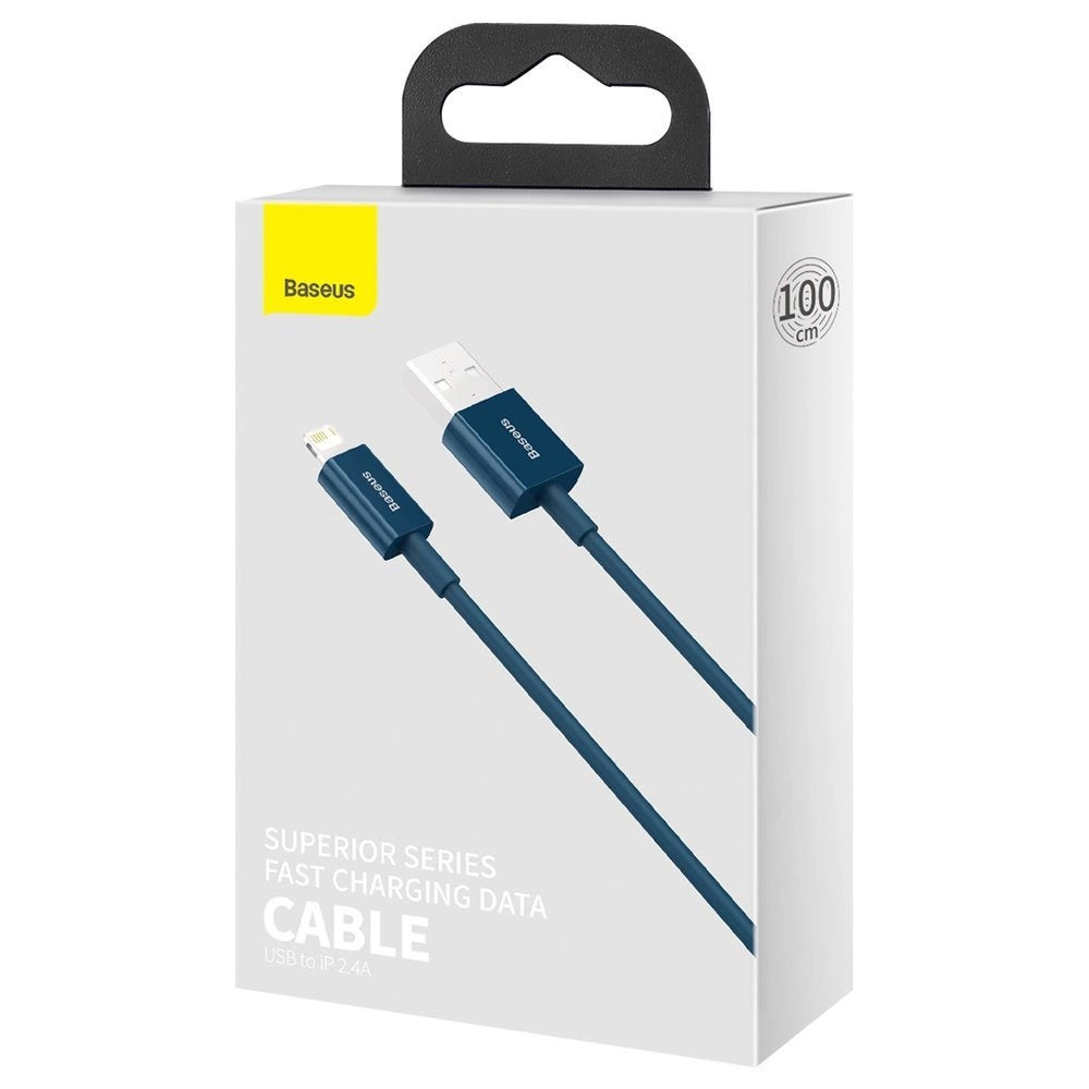 Gegevens- en oplaadkabel USB-A - Lightning Baseus Superior Series, 20W, 1m, Blauw CALYS-A03