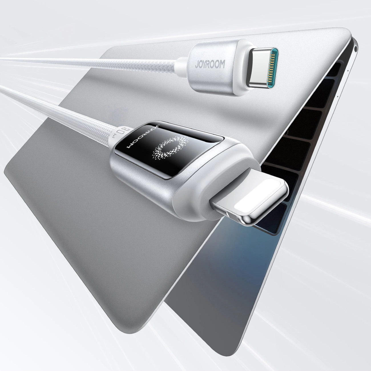 USB-C - Lightning Joyroom S-A55 StarFlight Display Data- en Oplaadkabel, 30W, 1.2m, Wit