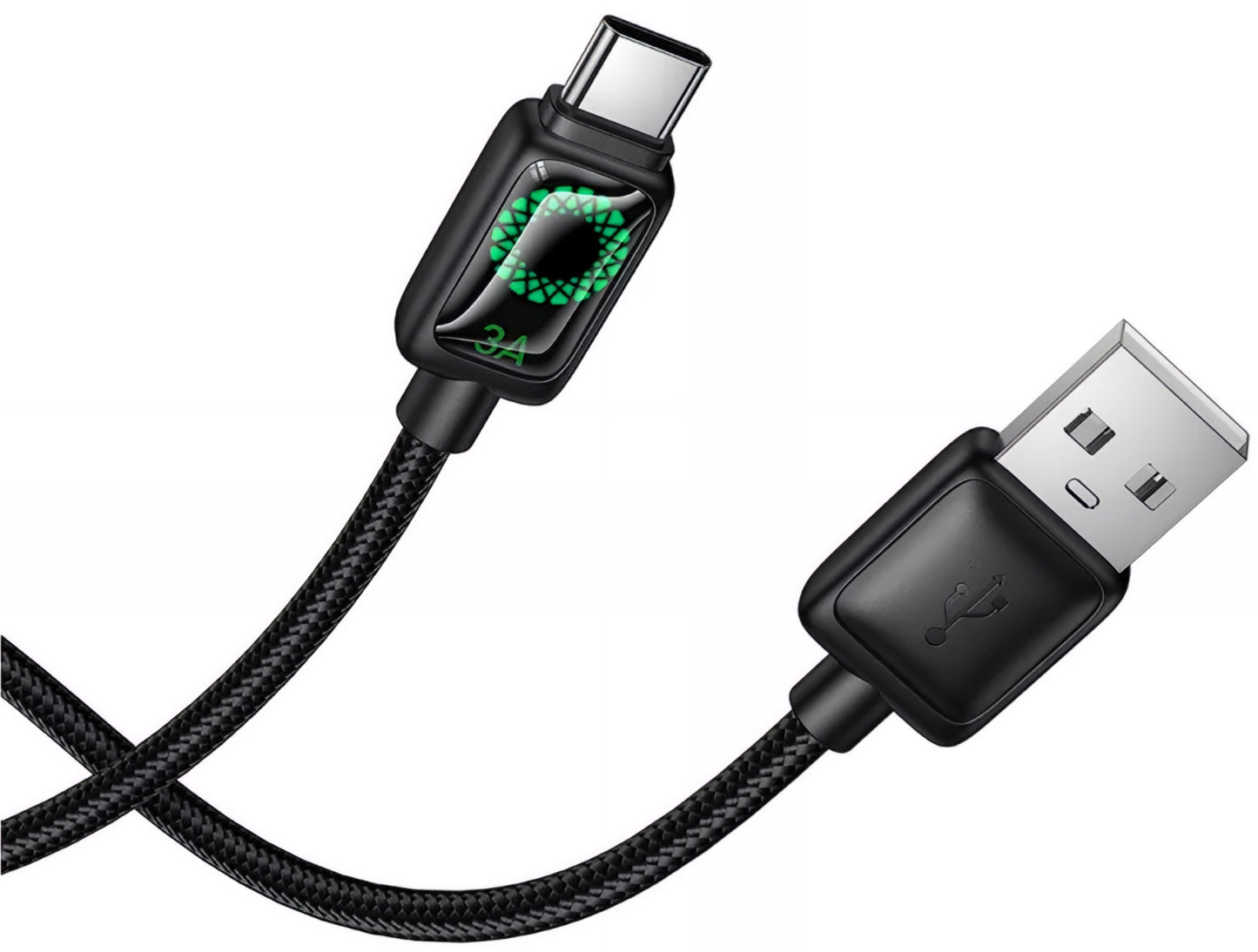 USB-A - USB-C Data- en Oplaadkabel HOCO U146, 36W, 1.2m, Zwart