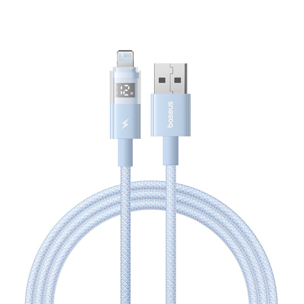 Data- en Oplaadkabel USB-A - Lightning Baseus Display 2, 12W, 2m, Blauw P10382700311-01