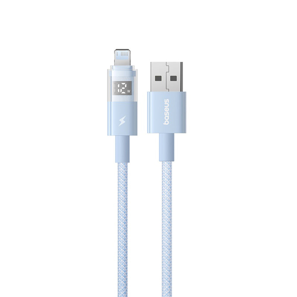 Data- en Oplaadkabel USB-A - Lightning Baseus Display 2, 12W, 2m, Blauw P10382700311-01