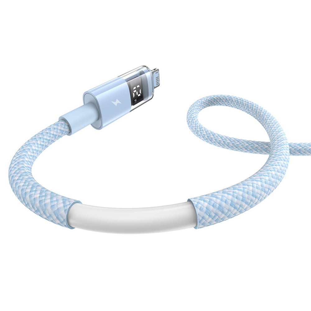 Data- en Oplaadkabel USB-A - Lightning Baseus Display 2, 12W, 2m, Blauw P10382700311-01