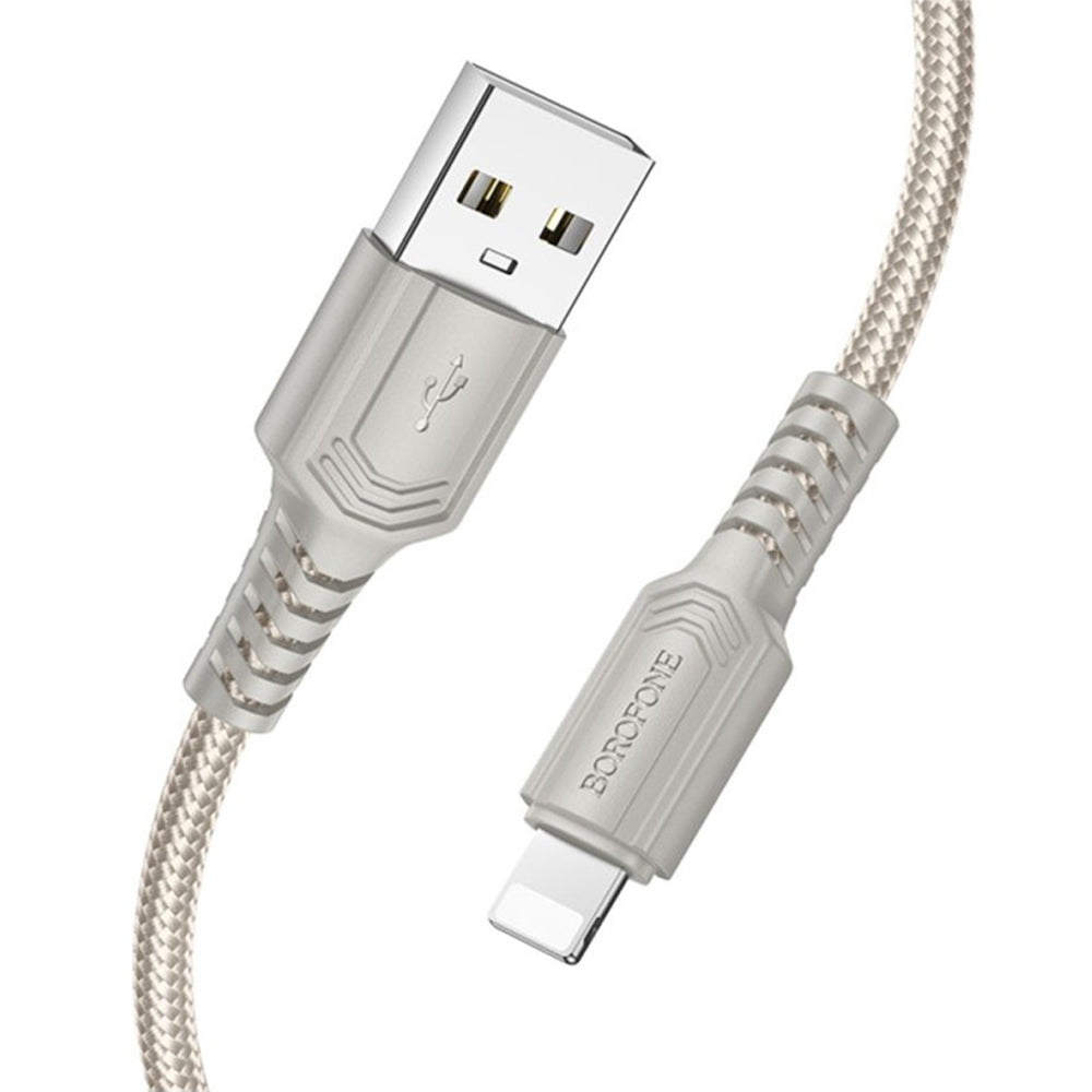 Data- en Oplaadkabel USB-A - Lightning Borofone BX116 Certain, 18W, 1m, Zwart