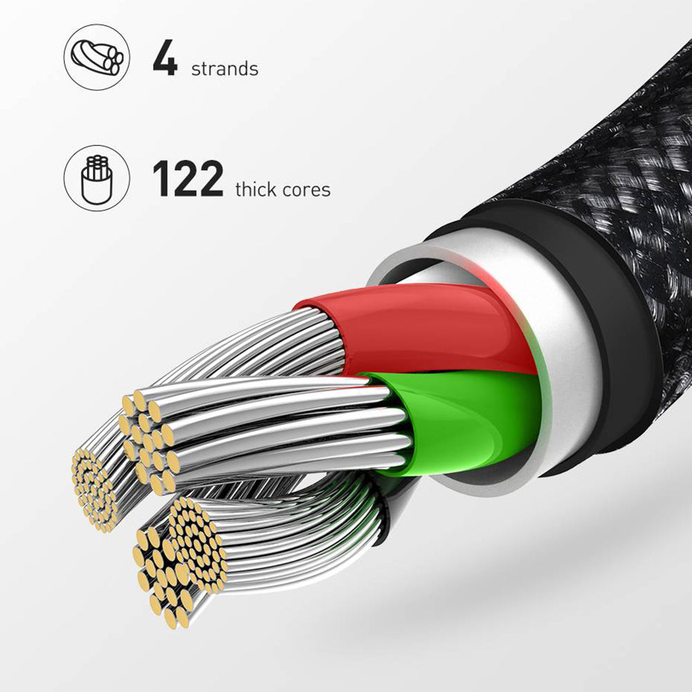 Data- en Oplaadkabel USB-A - Lightning ColorWay CW-CBUL004, 18W, 1m, Zwart
