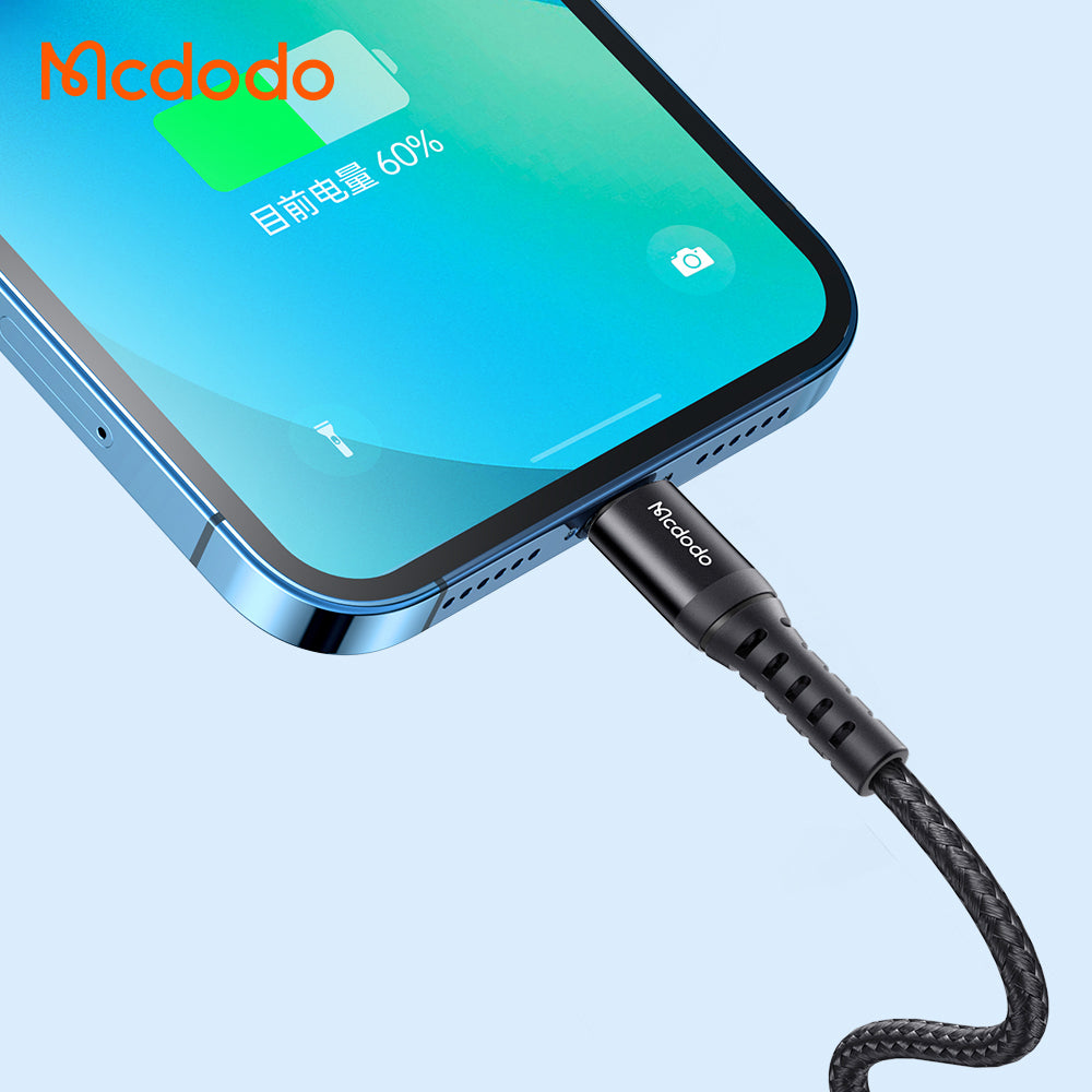 Data- en Oplaadkabel USB-A - Lightning McDodo CA-2261, 18W, 1m, Zwart
