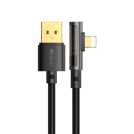Data- en Oplaadkabel USB-A - Lightning McDodo CA-3510 Angled, 18W, 1.2m, Zwart