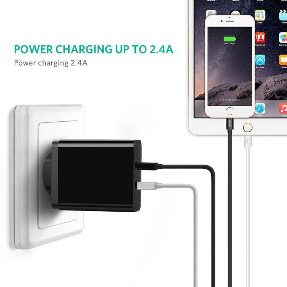 UGREEN 80823 USB-A to Lightning Data and Charging Cable, 18W, 2m, Black