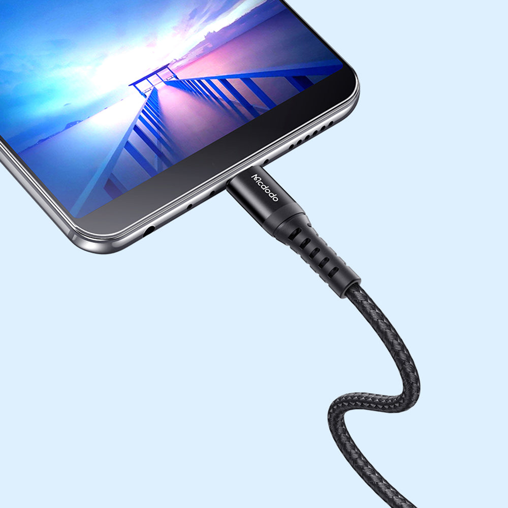 USB-A to microUSB Data and Charging Cable McDodo CA-2281, 18W, 1m, Black