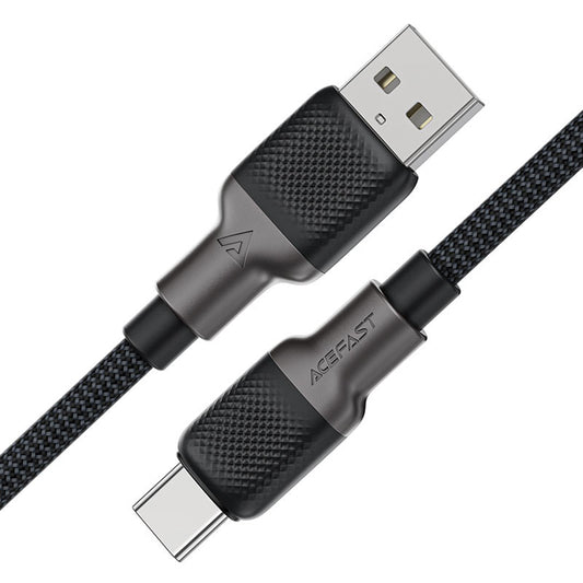 Data- en Oplaadkabel USB-A - USB-C Acefast C10-04, 18W, 1.2m, Zwart