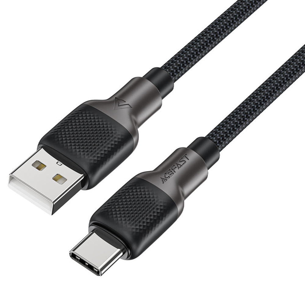 Data- en Oplaadkabel USB-A - USB-C Acefast C10-04, 18W, 1.2m, Zwart