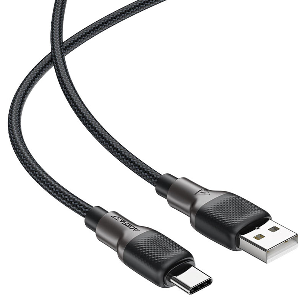 Data- en Oplaadkabel USB-A - USB-C Acefast C10-04, 18W, 1.2m, Zwart