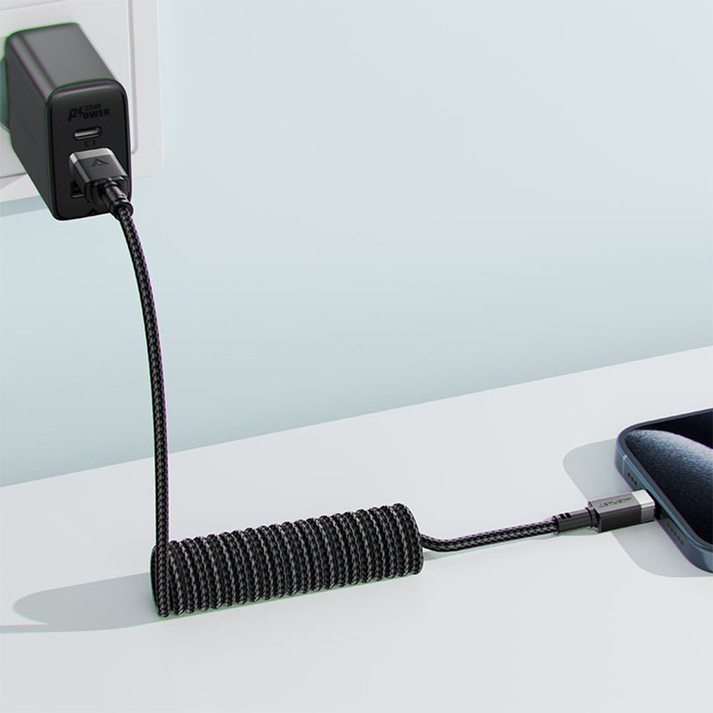Data- en Oplaadkabel USB-A - USB-C Acefast C14-04, 18W, 1.2m, Zwart