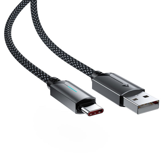 Data- en Oplaadkabel USB-A - USB-C Acefast C19-04, 18W, 1.2m, Zwart