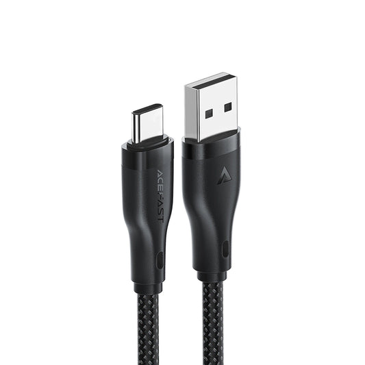Data- en Oplaadkabel USB-A - USB-C Acefast C8-04, 18W, 1.2m, Zwart